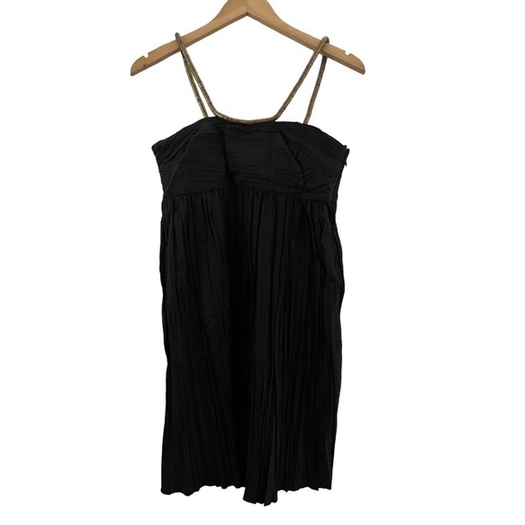 Calypso St. Barth Black Silk Pleated Dress Size 4 NWT - Picture 1 of 7